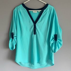 Turquoise blue blouse